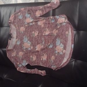 Multi Color Half Sleeve Thin Sweater Size L